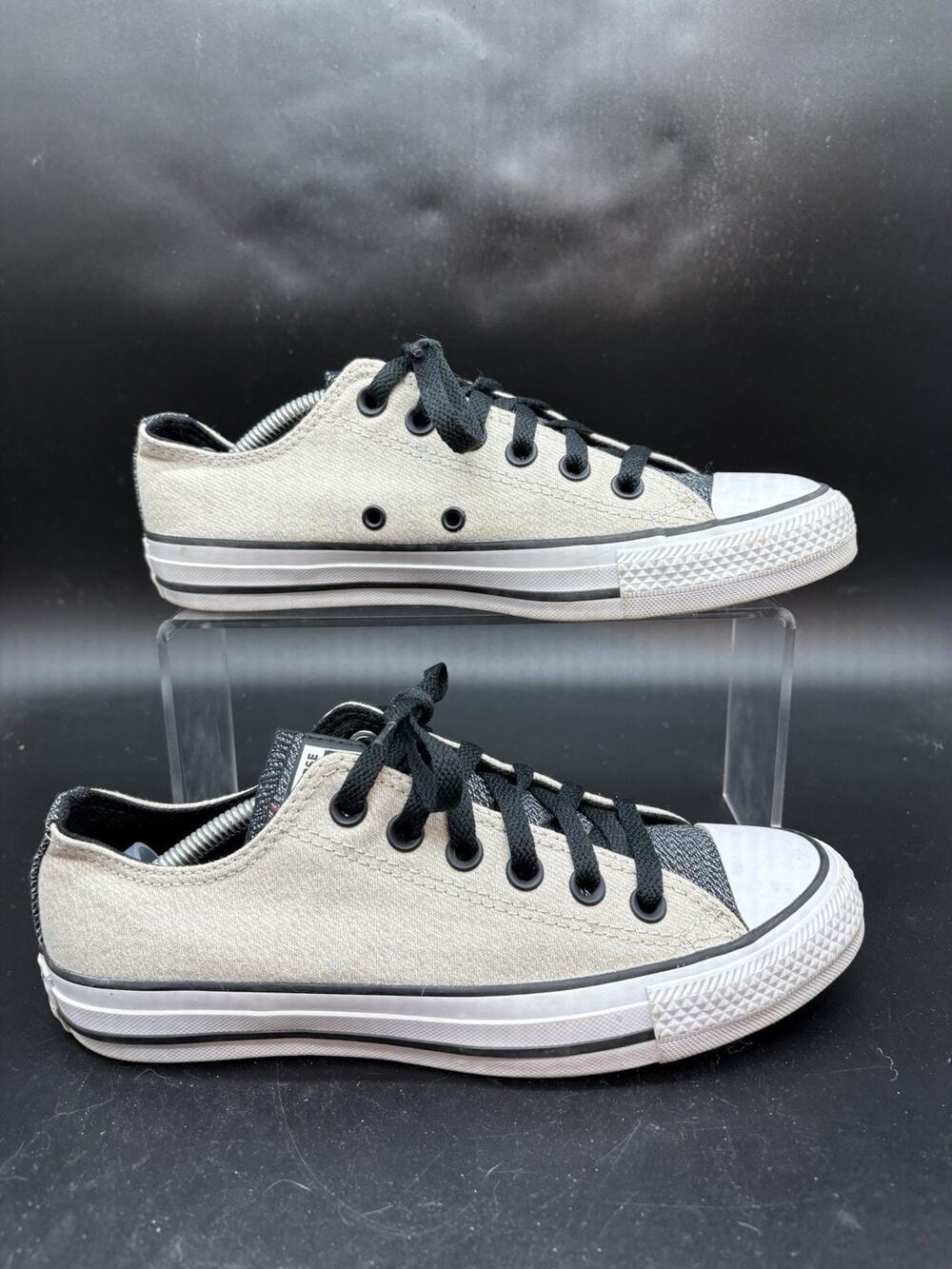 Converse Chuck Taylor All Star Beige Shimmer Low Top Sneaker Womens Size 7.5